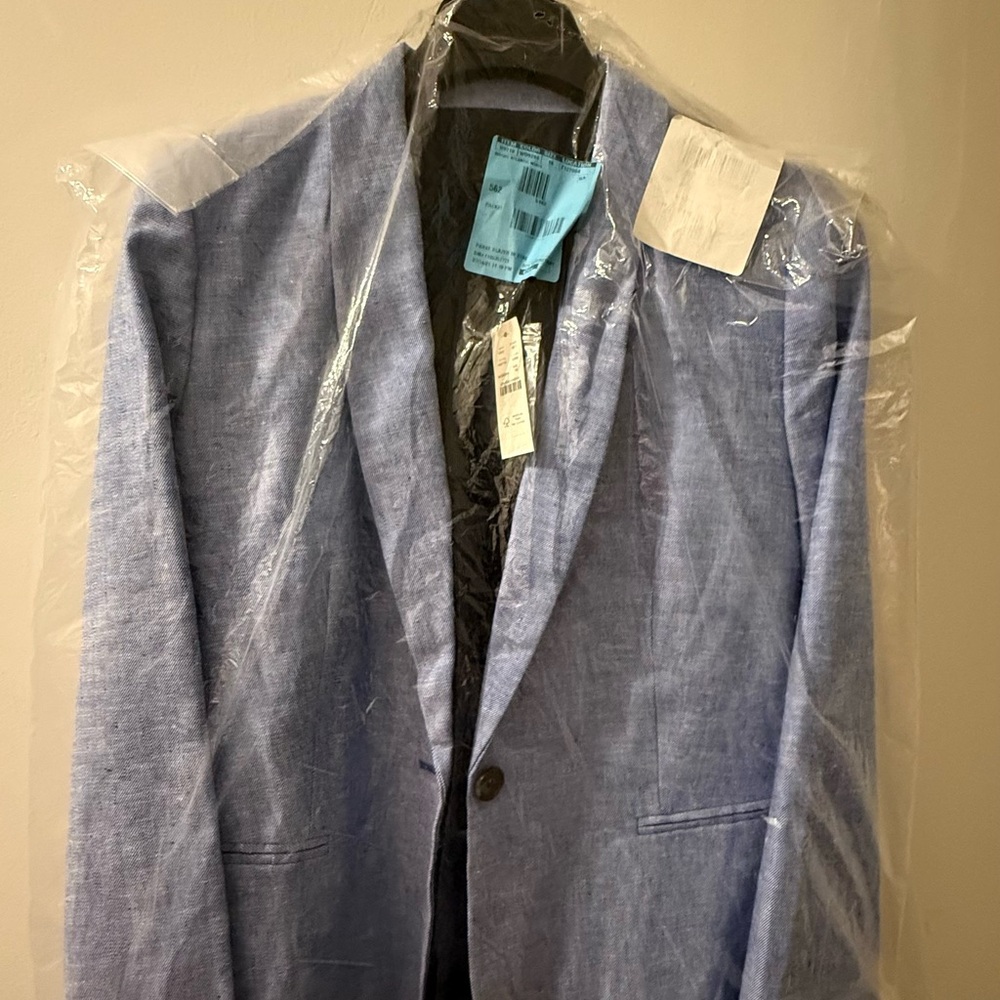 J. Crew Parke Stretch Linen, Single Button Blazer. Rare Blue color